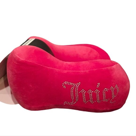 Juicy Couture Home Rhinestone Logo Eronomic Design Memory Foam Travel Pillow - Picture 2 of 7